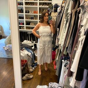 White Cotton Eyelet Jumpsuit